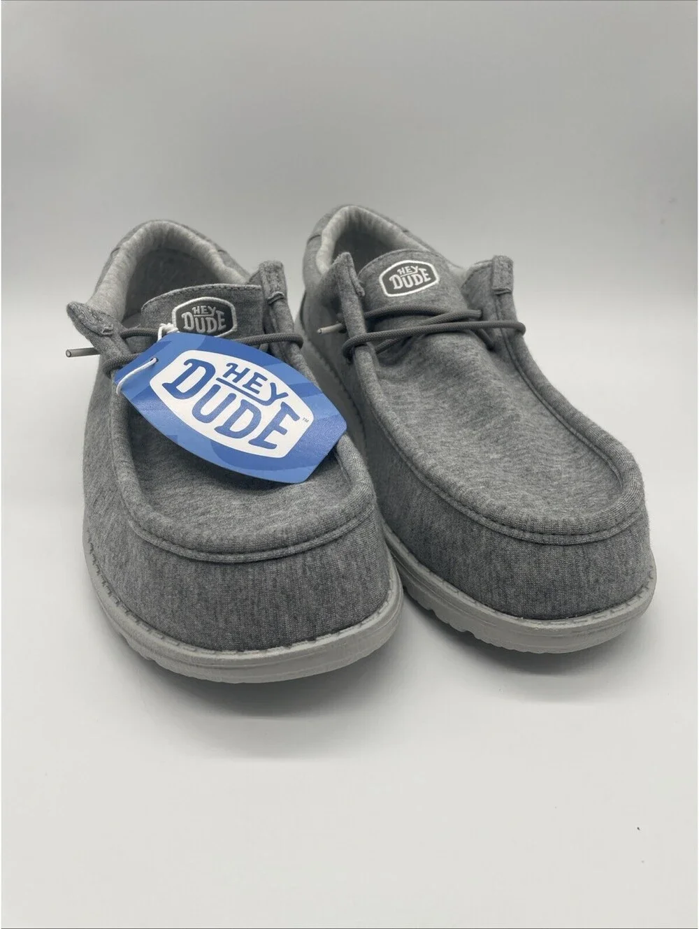 Hey Dude Wally Stretch Jersey Grey Size 14 Men's Shoes New with Tags 45433-030